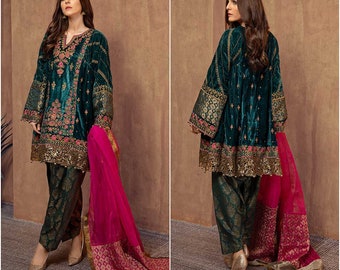 pakistani velvet suits