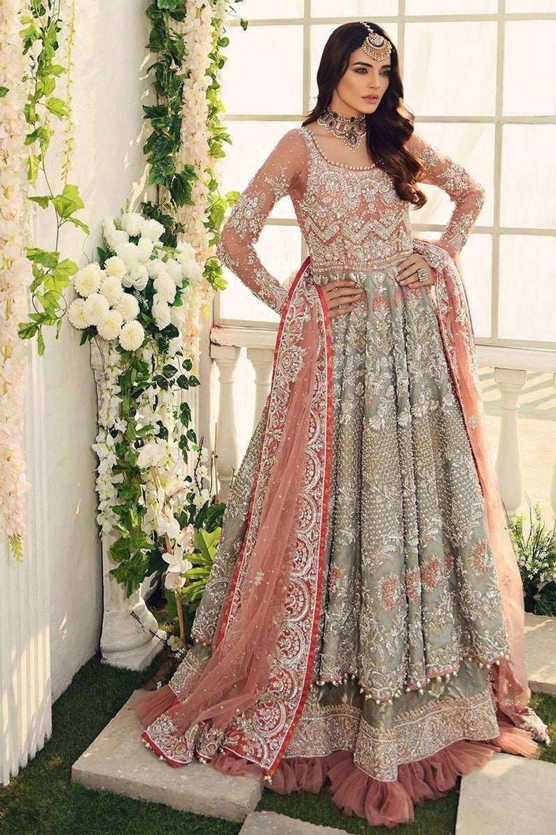 Pakistani Indian Wedding Dresses Bridal Lehnga Collection Pink Etsy