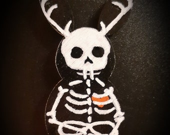 Skeletal Jackalope Magnet
