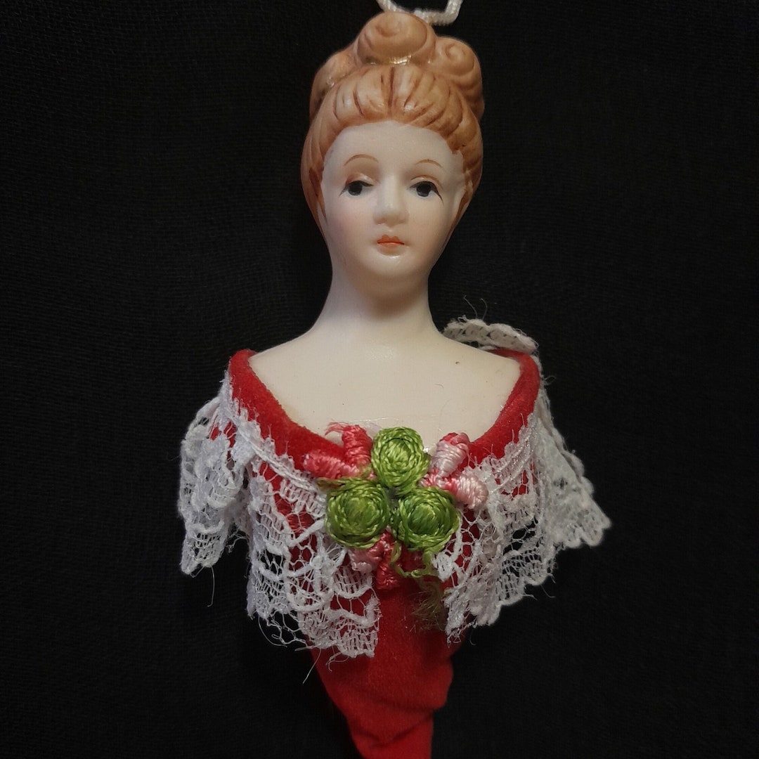 Vintage Hallmark Heirloom Victorian Lace Lady Ornament Etsy