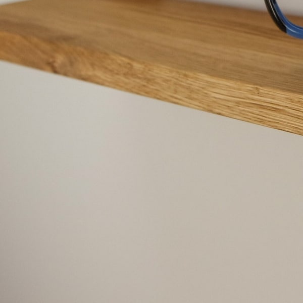 Regal aus Eiche und Stahl 45 cm 50 cm 60 cm 70 cm 80 cm 90 cm Holz industrial rustikal Wandregal handgefertigt individualisierbar TYP D