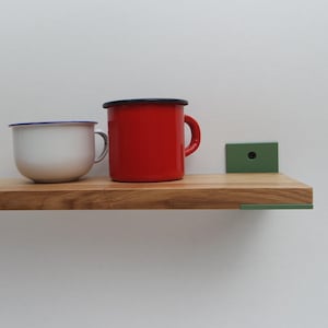 Shelf made of oak and steel 45 cm 50 cm 60 cm 70 cm 80 cm 90 cm 100 cm shelf wooden wall shelf handmade wall shelf shelf industrial TYPE D