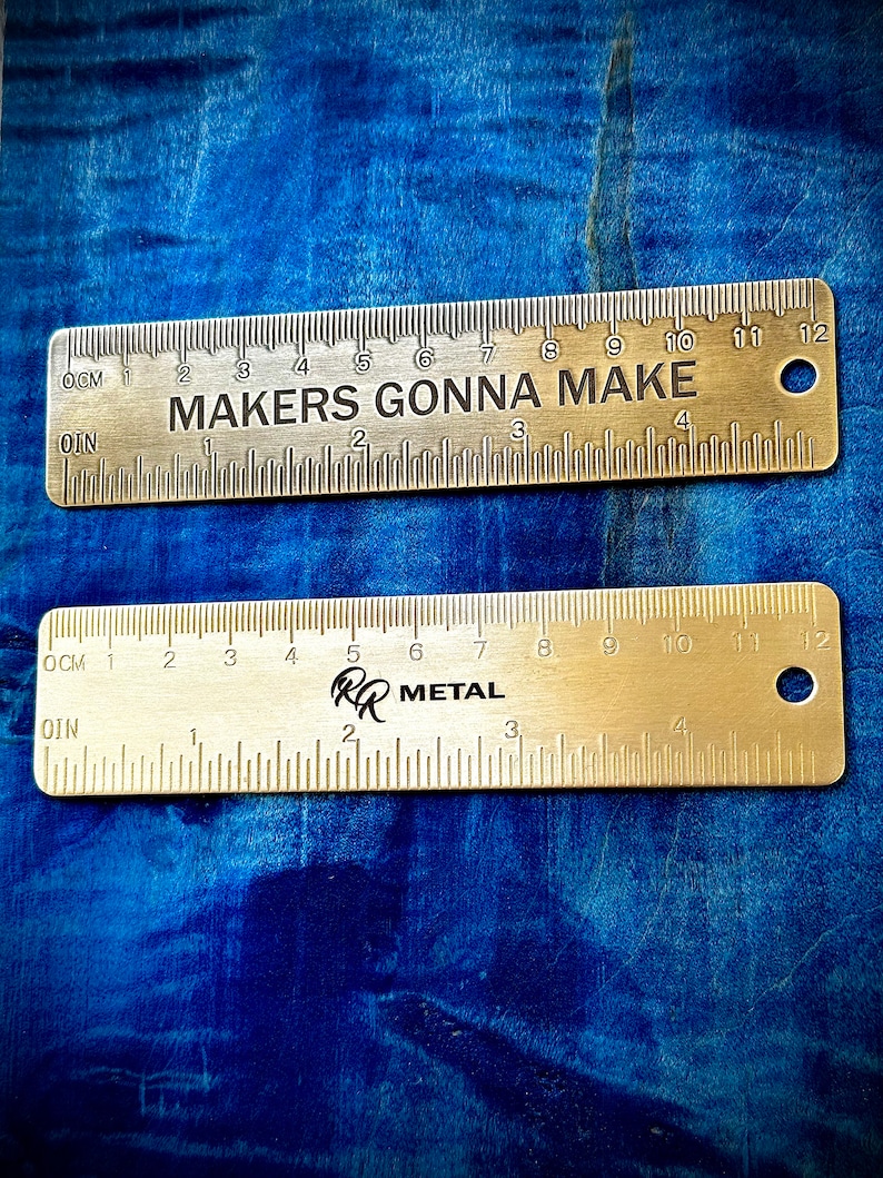 Brass Laser Engraved Logo Ruler Tool - Etsy