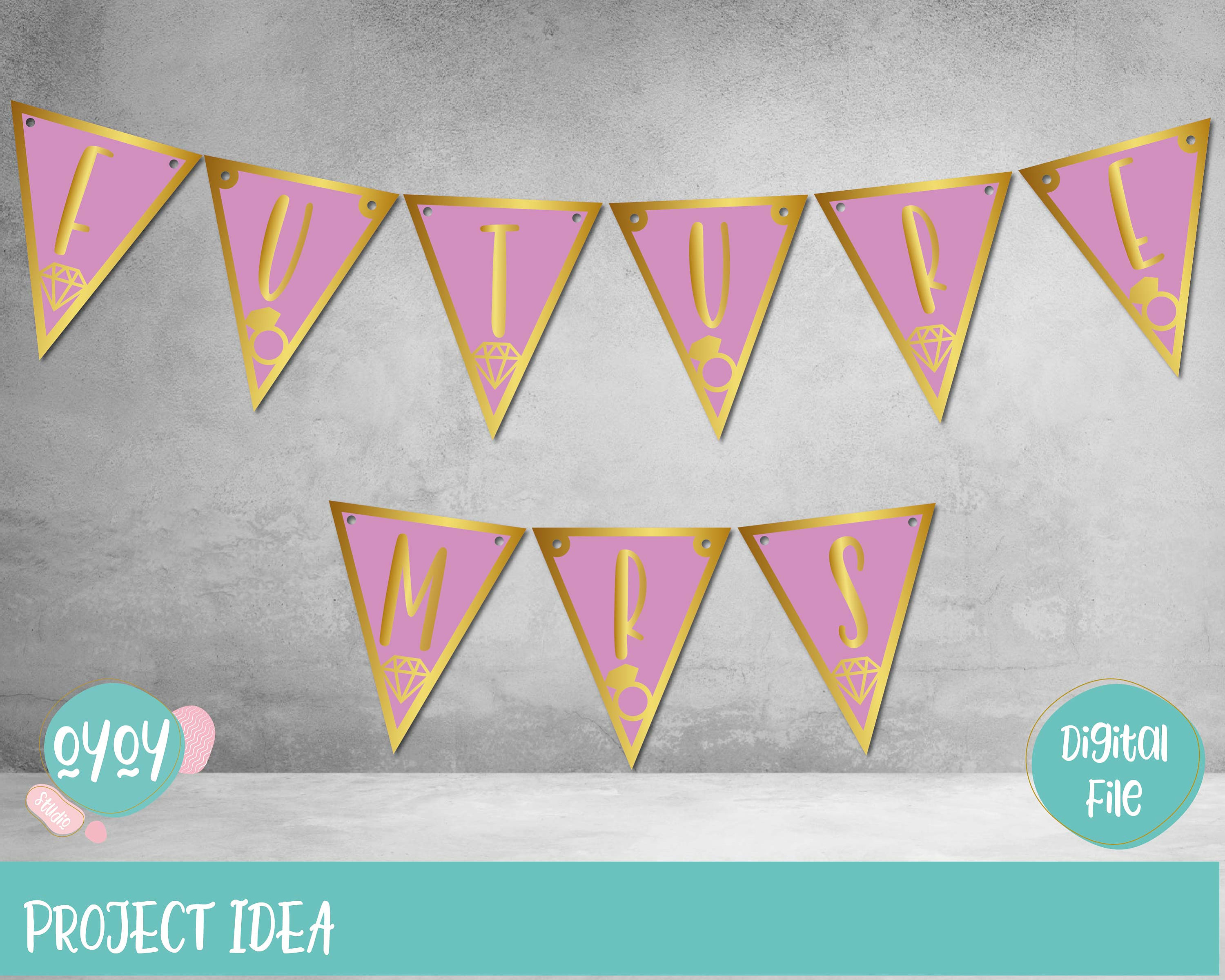Bridal Shower Banner SVG Bunting Banner SVG Pennant SVG Etsy