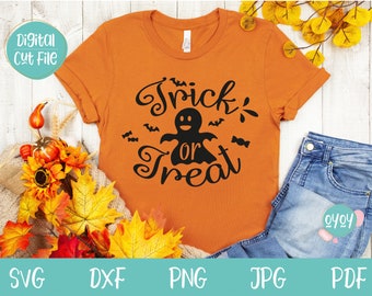 Trick or Treat Halloween SVG File, Trick or Treat Bag SVG File ...