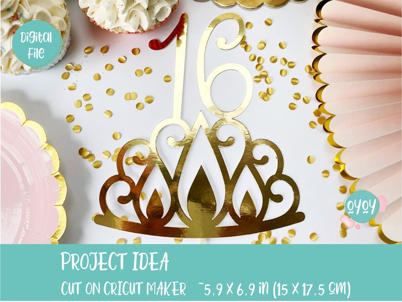Free Free 258 16Th Birthday Cake Topper Svg Sweet 16 Svg Free SVG PNG EPS DXF File