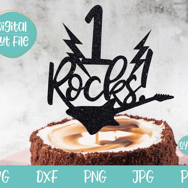 1st Birthday svg, 1 Rocks svg, Cake topper svg, One Birthday SVG, 1st Birthday Party svg, Boy Birthday SVG, Rock Star Birthday, One SVG