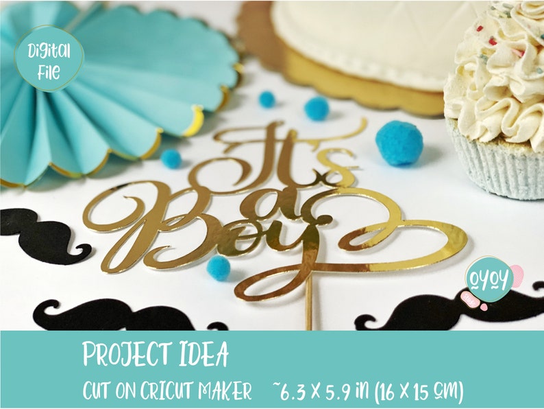 Its a Boy Cake Topper Baby Shower SVG Instant Download SVG Etsy