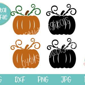 Pumpkin svg, Fall svg, Autumn svg, Svg files for cricut, Silhouette svg, Halloween svg, Pumpkin cut file, Pumpkin clipart