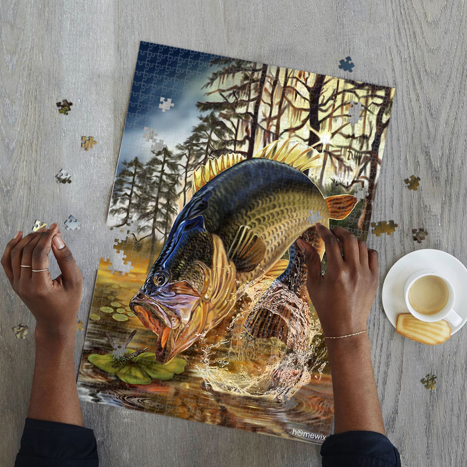 Bass Fishing America Jigsaw Puzzle Thn2031pz 500 1000 Pieces Etsy