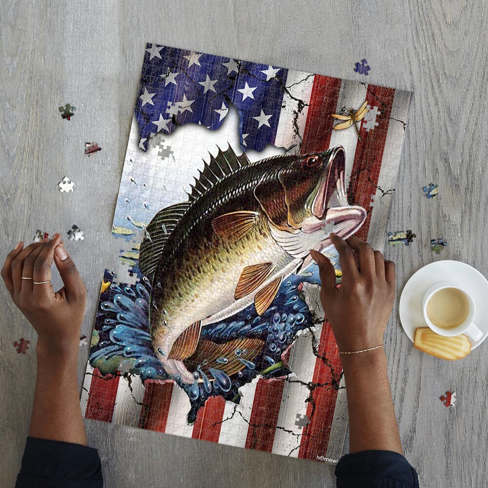 Bass Fishing American Jigsaw Puzzle Pn191pz 500 1000 Pieces Etsy