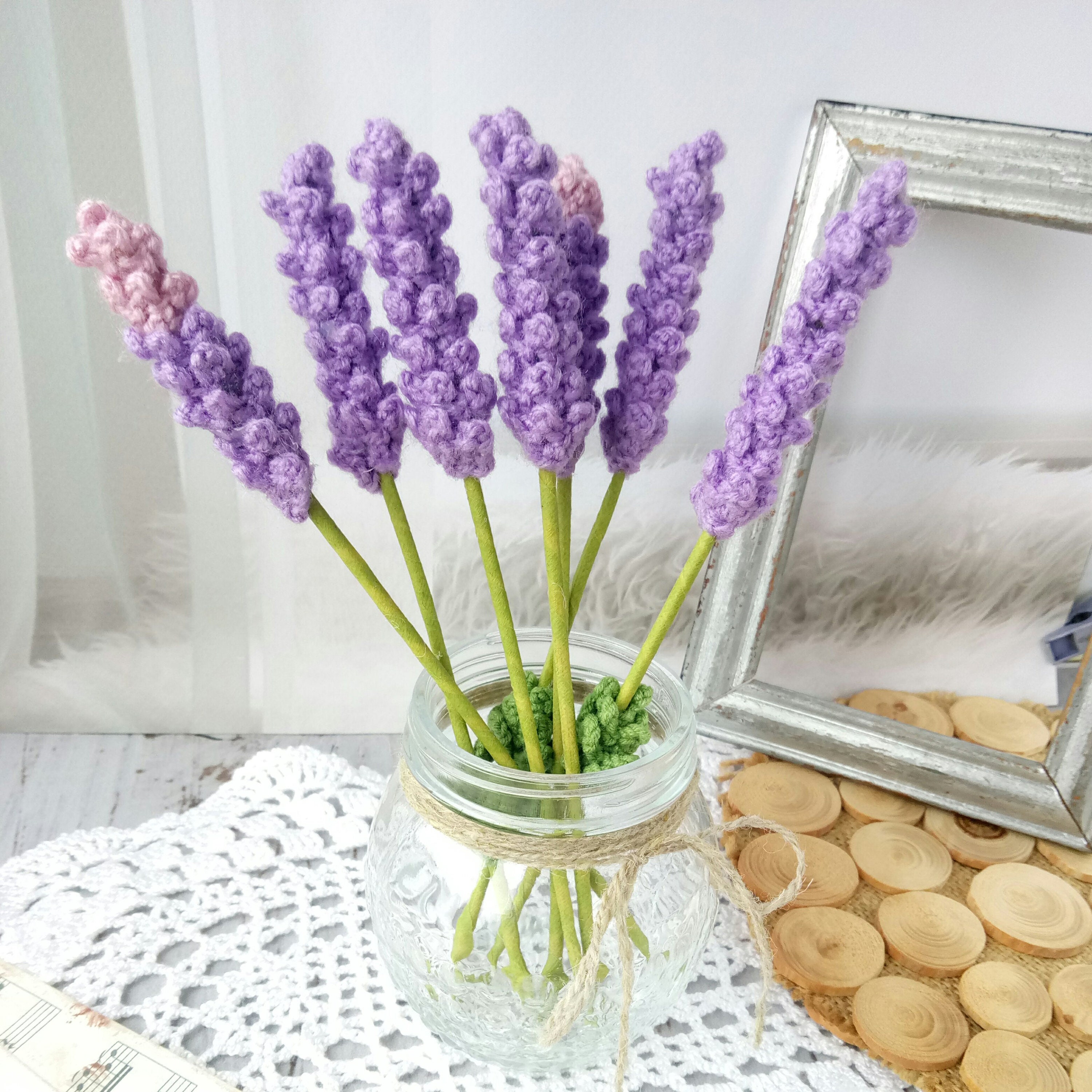 Crochet pattern lavender flower | Etsy