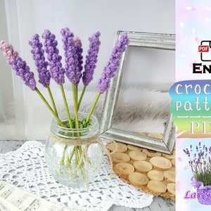 Crochet pattern lavender flower