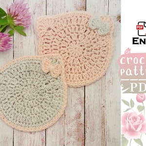 Crochet Cat Coaster Pattern PDF, Kitty coasters