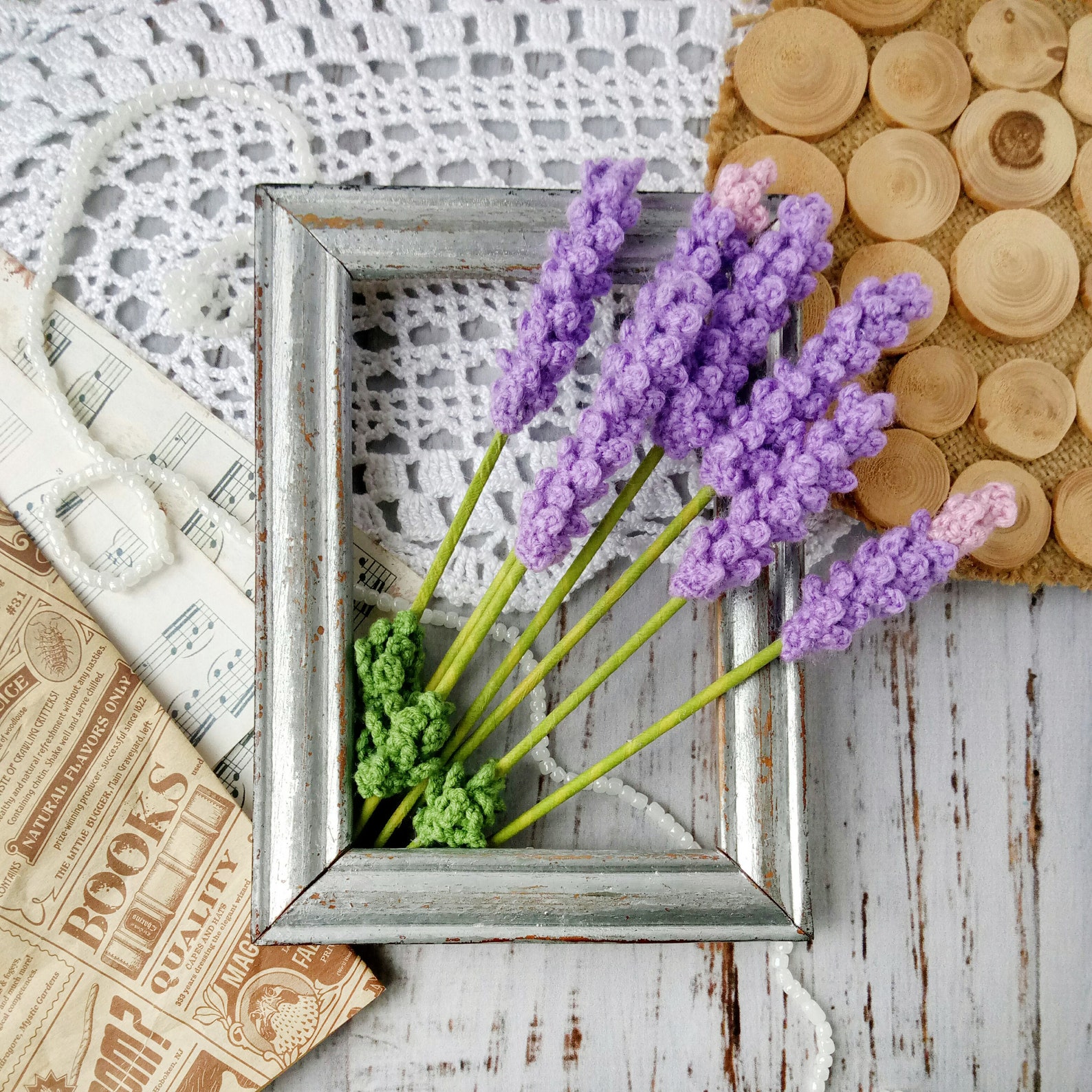 Crochet Pattern Lavender Flower Etsy UK