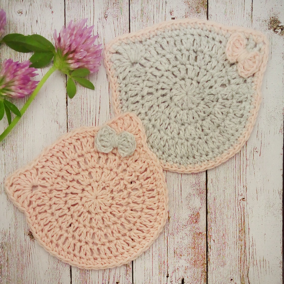 Crochet Cat Coaster Pattern PDF Kitty Coasters Etsy