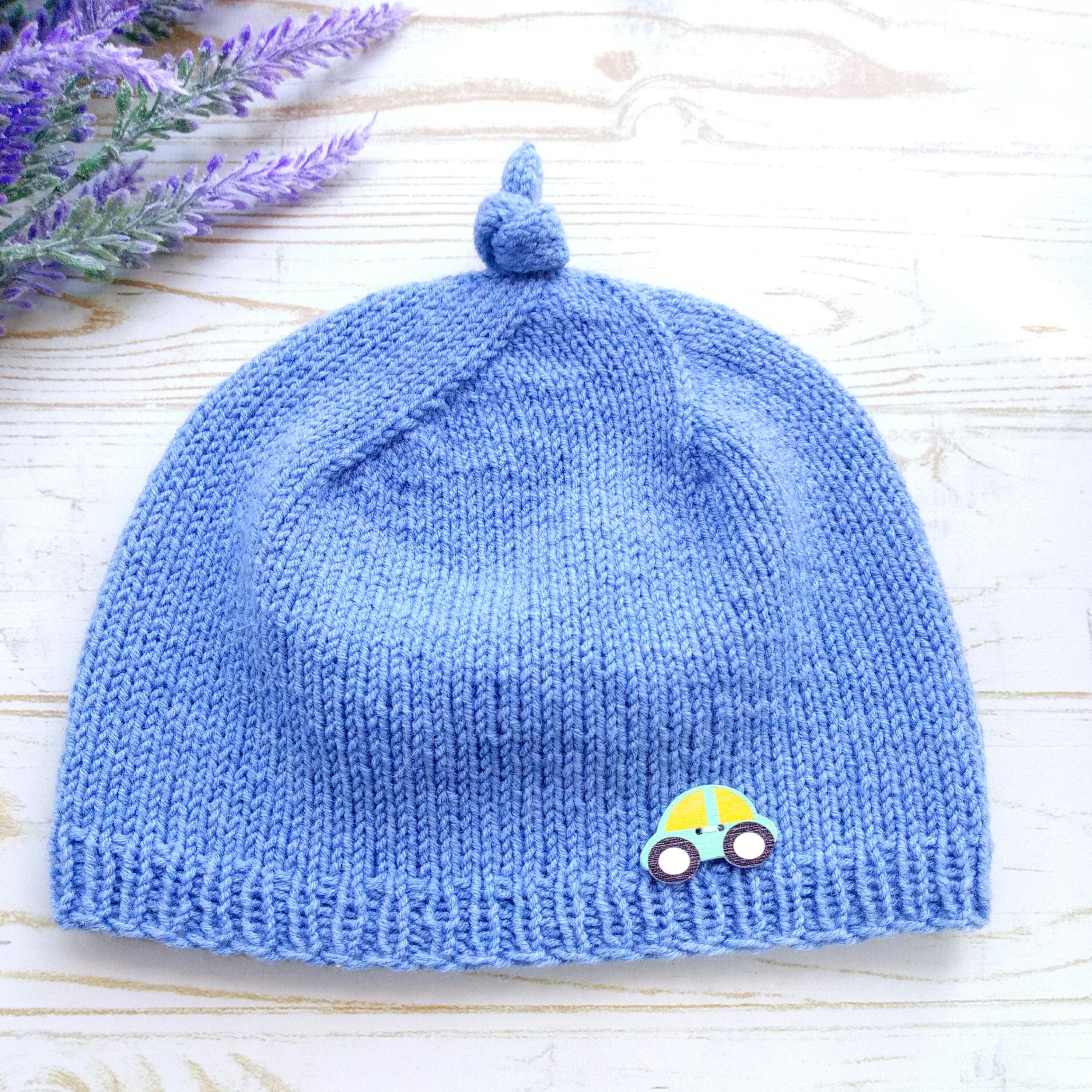 Knitting Baby Hat With a Knot PATTERN Baby Knot Hat Top Knot Etsy