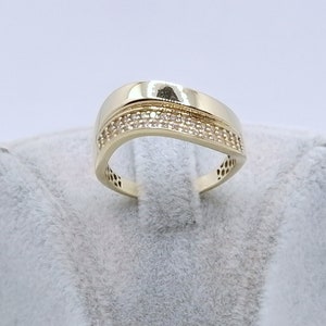 Ring gold 585 with zirconia