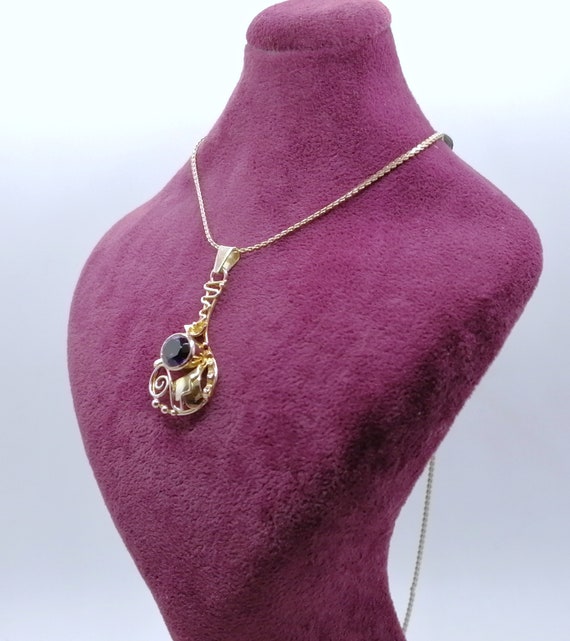 Halskette Gold 333er mit Amethyst Anhänger - image 3