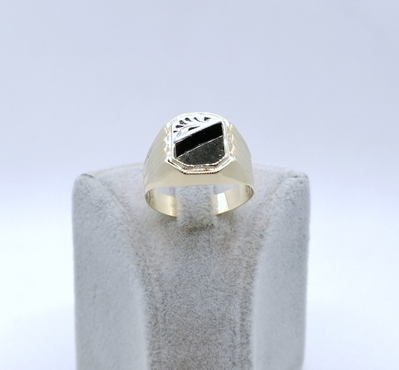 Ring Gold 585er Siegelring Gr. 68