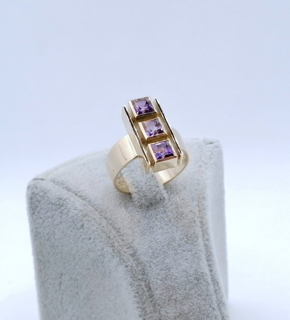 Ring Gold 585er mit Amethysten Gr. 57