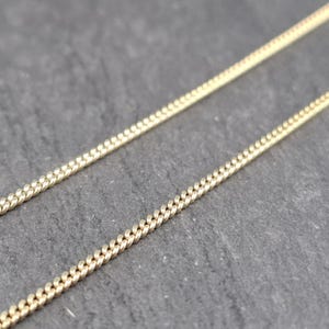 Gold 333 curb chain necklace image 2