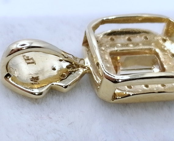 Anhänger Gold 585er mit Citrin und Diamanten - image 8
