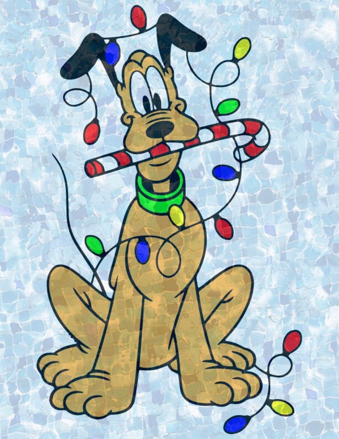 Pluto With Christmas Lights - Etsy