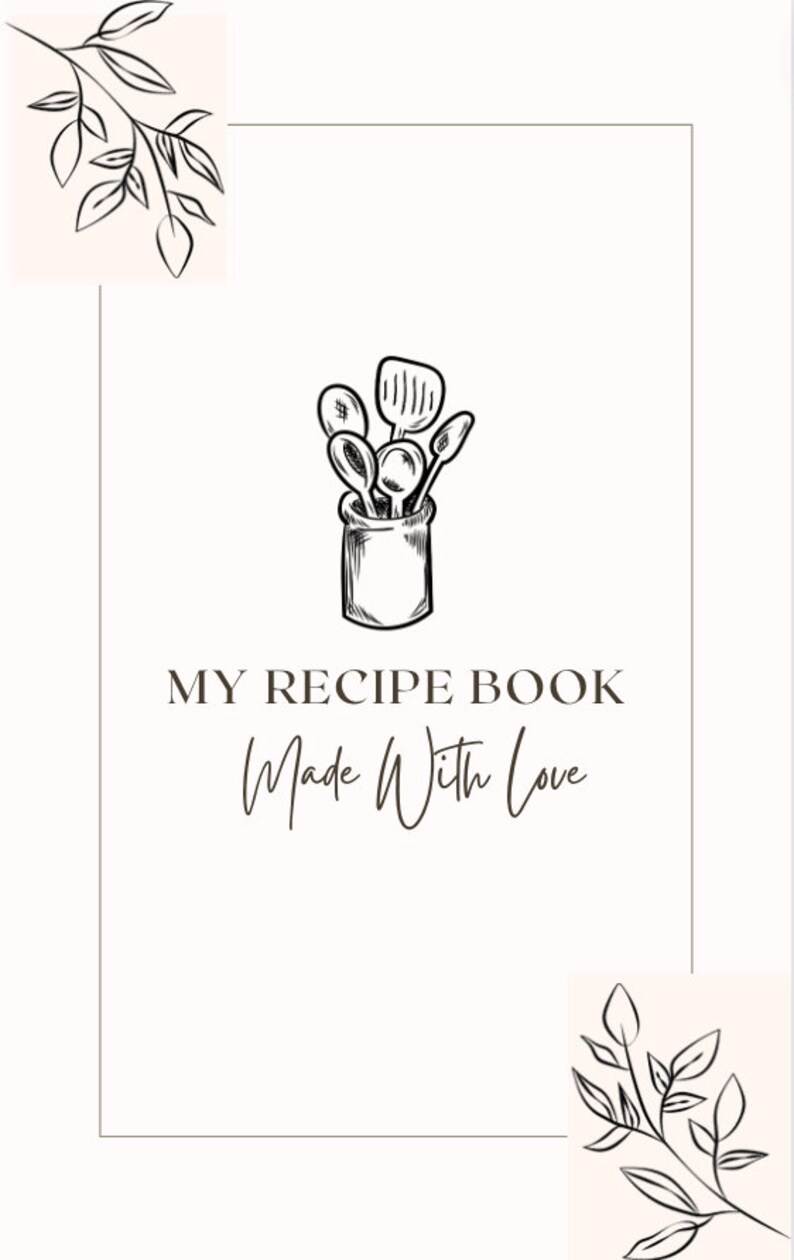 Recipe Book Title Page Digital Download - Etsy