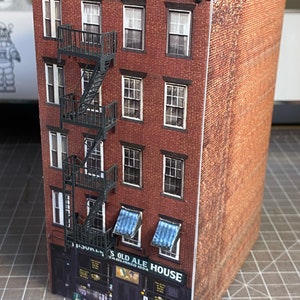 15 E. 7th St. NY, NY - McSorley&#39;s Old Ale House Building - HO (1:87) Deluxe Scale Model Kit - All New Details!