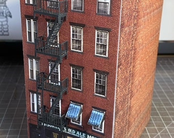 15 E. 7th St. NY, NY - McSorley&#39;s Old Ale House Building - HO (1:87) Deluxe Scale Model Kit - All New Details!