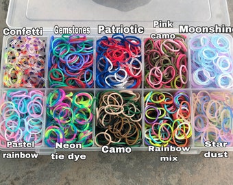Fall Autumn Earth Tones Gold Pearlescent Rubber Band Rainbow Loom Frienship Bracelet Birthday Favor Etsy