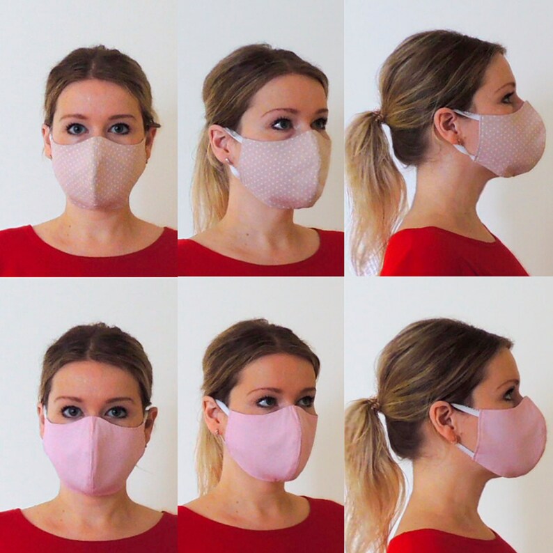 PDF face mask pattern Reusable facemask tutorial Reversible Etsy