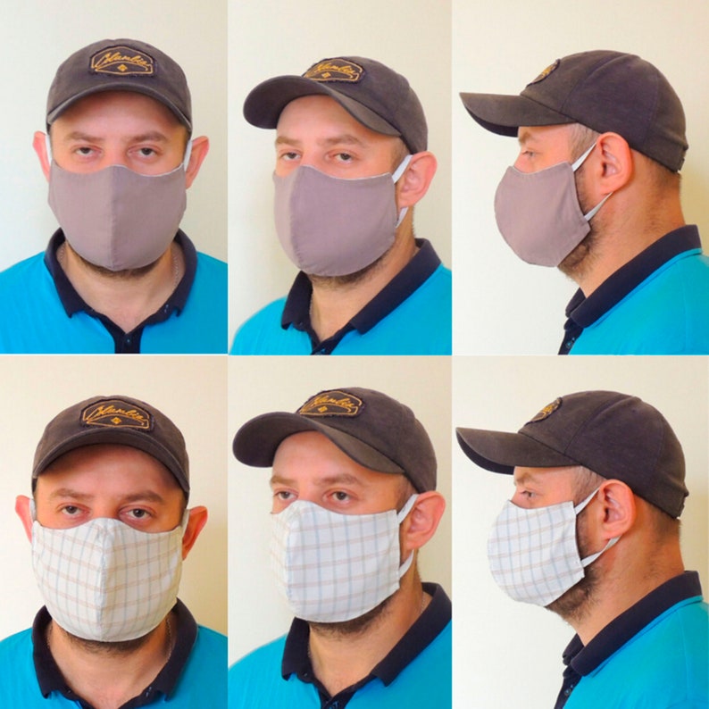 PDF face mask pattern Reusable facemask tutorial Reversible Etsy