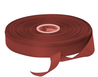 Beyond Trim Satin Ribbon Double Face Soft Sewing Binding Gift Wrapping Decoration Party Wedding Arts Crafts Décor DIY Roll 100 Yard 780 RUST