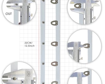 Silver and White Spring Steel Corset Busks, 12 Sizes Available