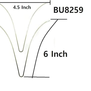 6 Pcs!!! V Separator wire-White Coated Metal Bra Separators or V Wires. Rounded Metal