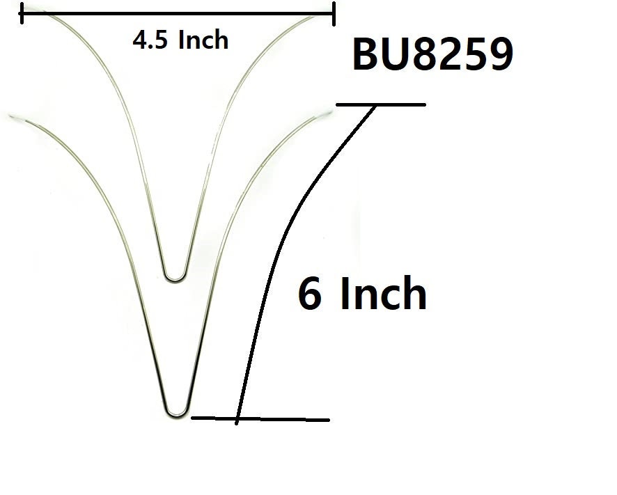 Bra Wires - Stainless steel, with coated tips - style VT1 - per pair