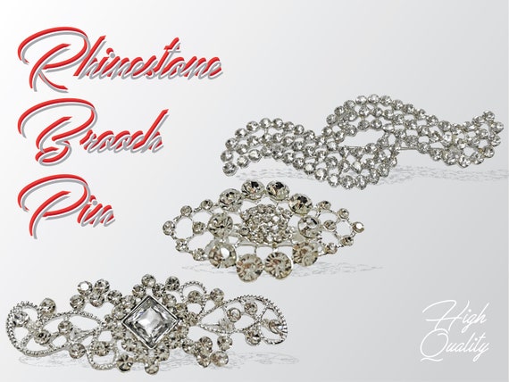 Lot De 3 Broches En Argent - Occasion - Sans Marque - Style Argenté