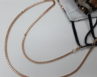 Mask Hanging Chain, Mask Chain, Face Mask Hanger, Mask Necklace, Neck Chain for Face Mask, Face Mask Lanyard, mask holder chain T5020-F