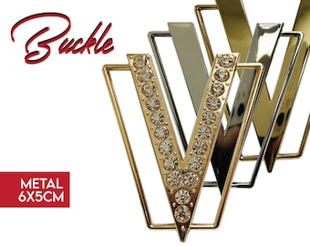 V-Buckle Shape Buckle, By 5 Pcs, Nickel, Gold, Rhinestone Buckles, Suspender Buckle, Premium , V Shape Belt Buckle, Free Shipping!