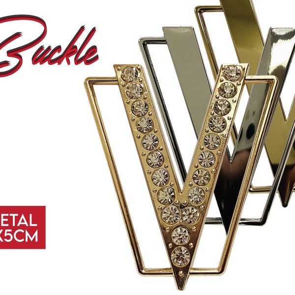 V-Buckle Shape Buckle, By 5 Pcs, Nickel, Gold, Rhinestone Buckles, Suspender Buckle, Premium , V Shape Belt Buckle, Free Shipping!