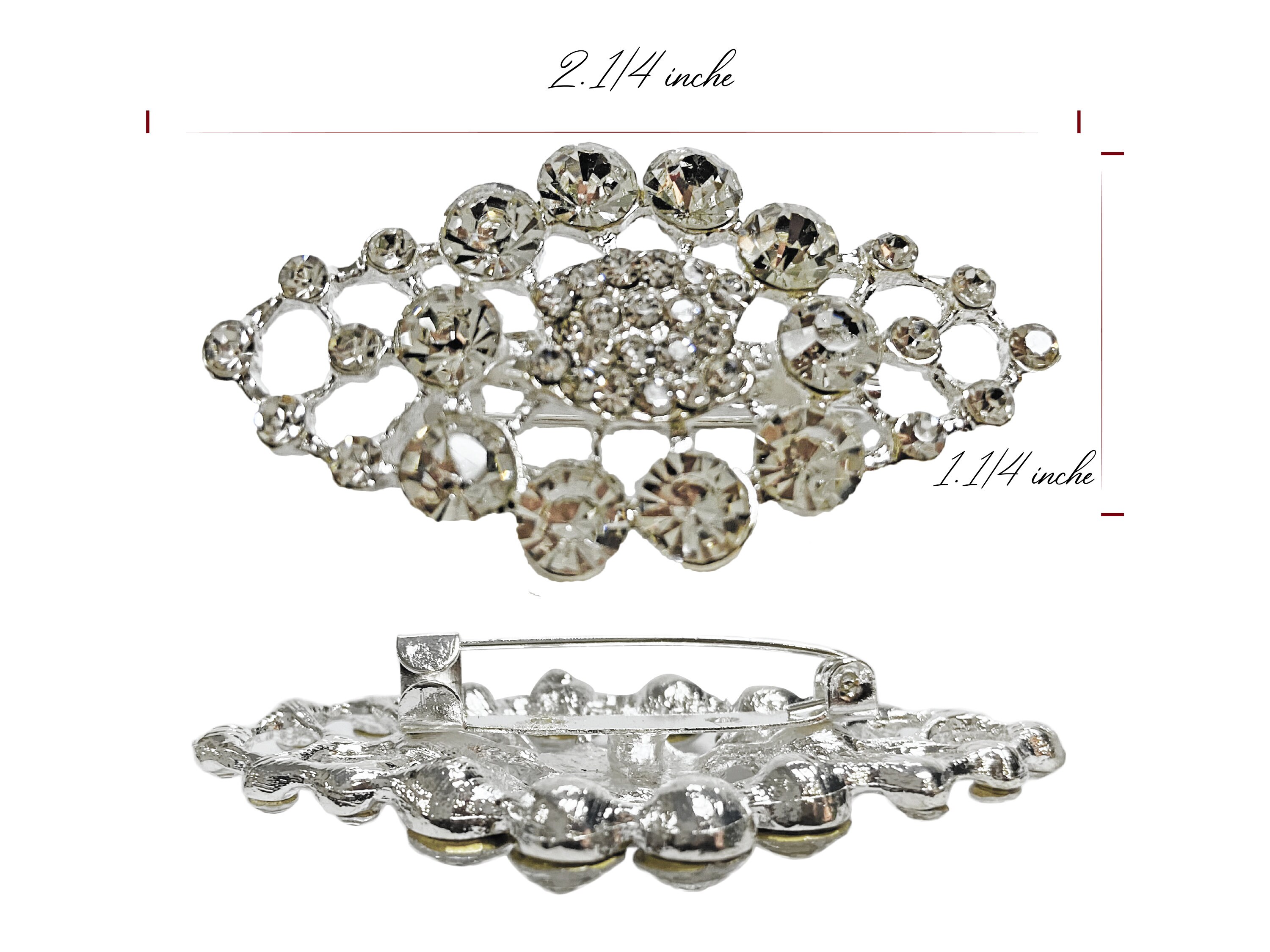 Lot De 4 Broches Pour Femme : élégantes Broches En Métal Pour