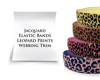1 1/2’’ & 2" Jacquard Leopard Elastic band Leopard Style, Octo, bonds underwear  Color wide Elastic Garment accessories HIGH QUALITY!
