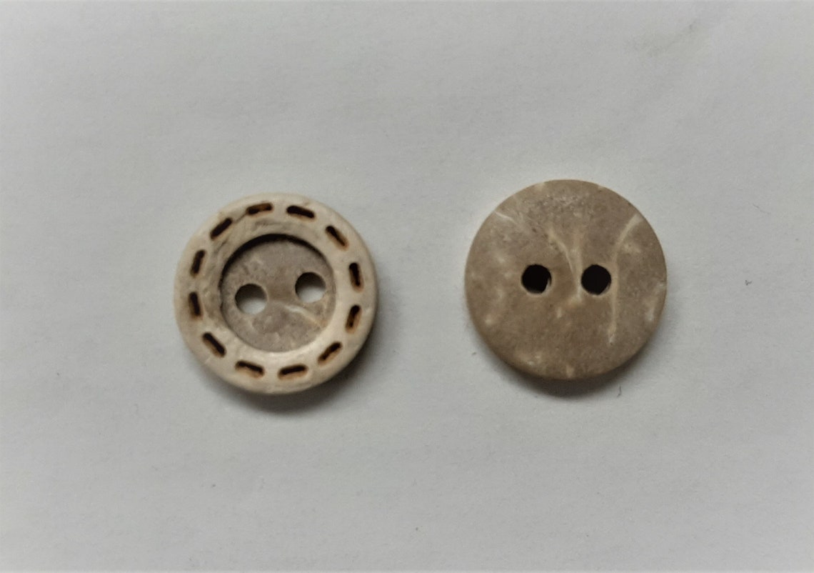 Vintage Coat Buttons ALL in ONE 100pcs Dark Brown And Natural Etsy