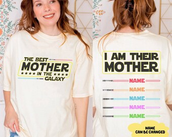 I Am Their Mother Personalized Shirt, Mom Shirt, Mothers Day, StarWars Mother Shirt, Custom Shirt With Lightsabers, Mommy Shirt