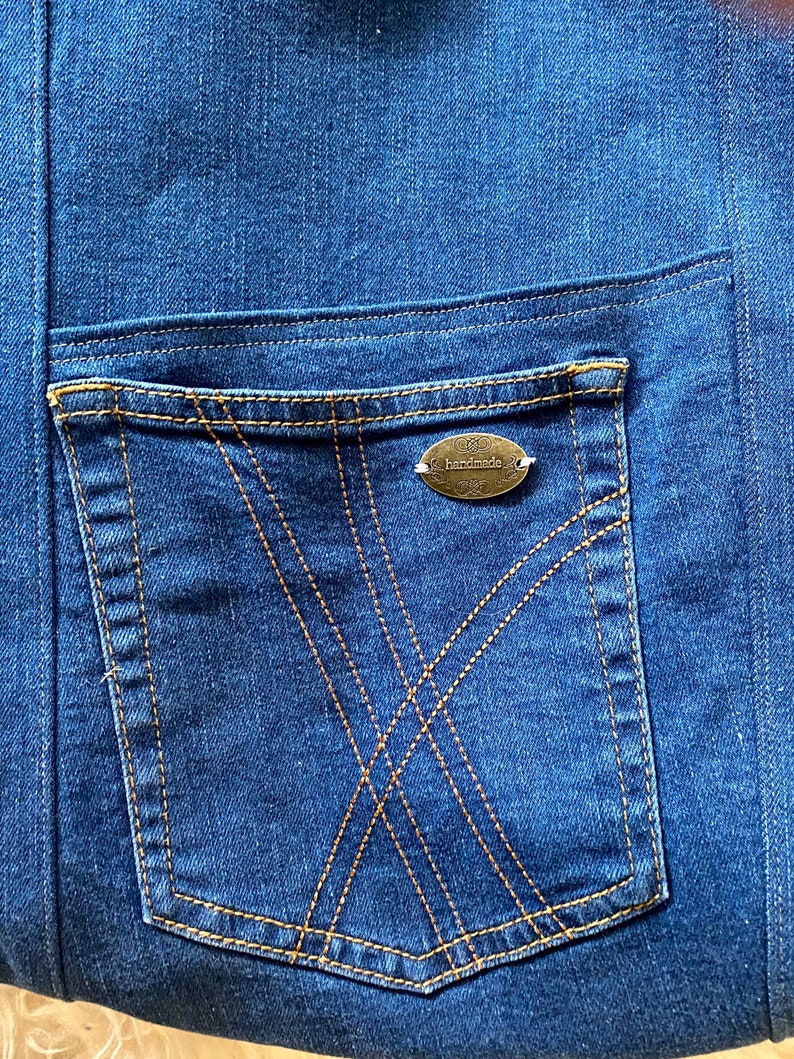 Handtasche Jeanstasche Jeans Upcycling Bild 2