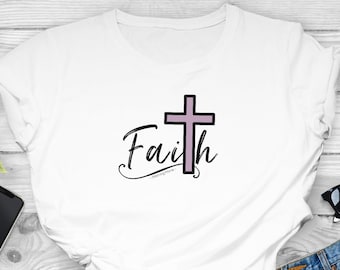Faith T-shirt, Jesus, Christian Shirt, Faith Shirt, Vertical Cross, Cross, Faith Cross, Religious Shirt, Church, Disciple, Love,Grace, Faith