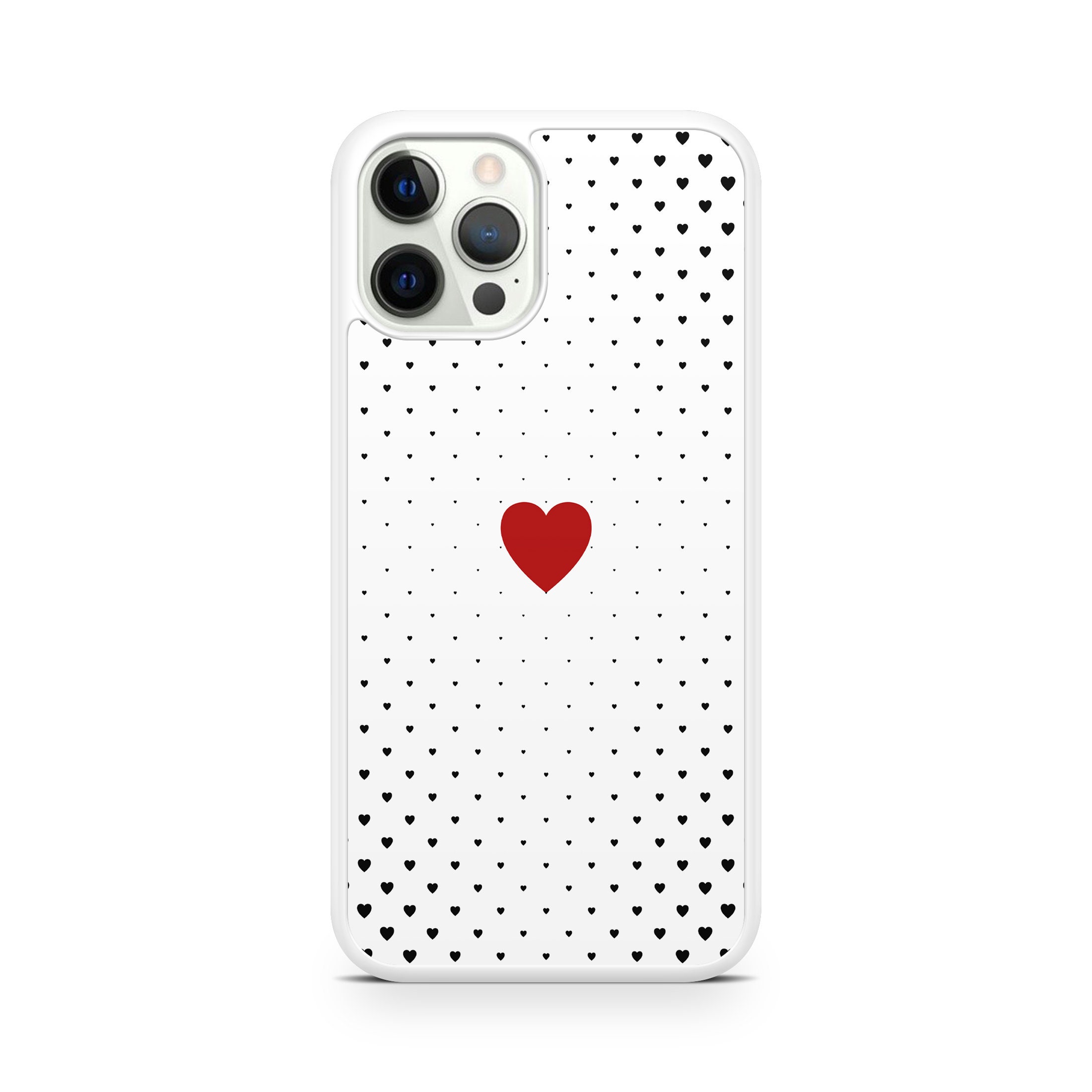 Red heart print Phone Case For iPhone 56 7 8plus XR 11 Etsy