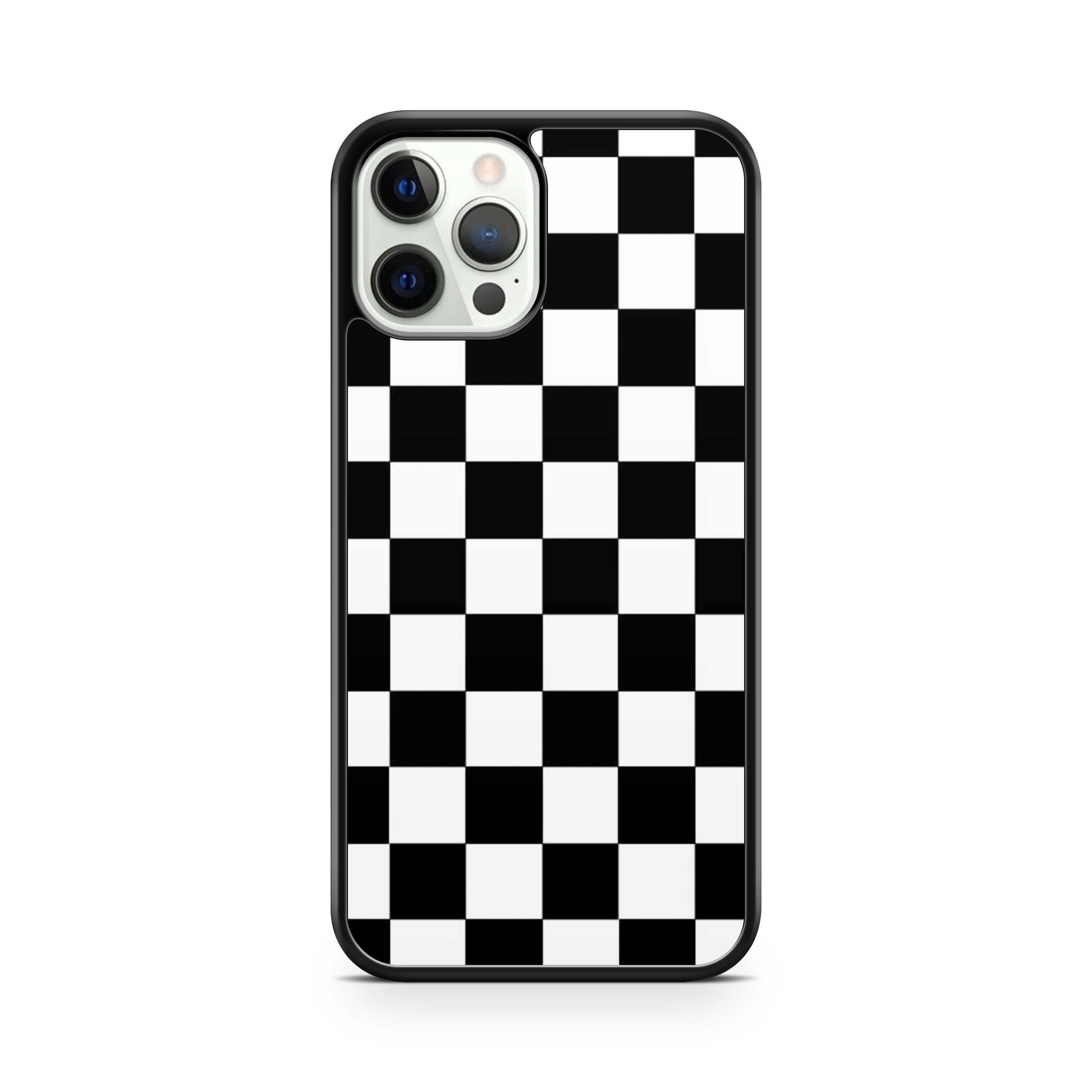 iPhone XR,6 Checkerboard Phone Case for iPhone 11 Pro Max XS Max XR X 8 Plus 7 Plus 8 7 6 6s 5s 5 se Hard Cover Grid Lattice Plaid Tartan Damier House Checkerboard Chessboard Checker Flag 
